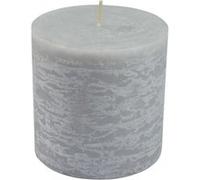 Bougie Pilier Ronde Déco Rustique 10cm Gris