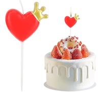 Bougie pour gâteau, bougies en forme de cœur « Joyeux anniversaire », bougies pailletées pour cupcakes, bougie scintillante avec