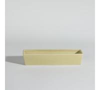 Bougie rectangulaire parfumée en céramique jaune 25.5x5x7cm Beige