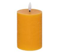 Atmosphera - Bougie ronde led molia 7x13cm jaune