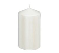 Bougie Ronde Déco Satin 12cm Blanc