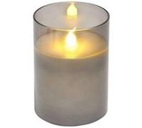 Bougie Ronde LED Verrine 10cm Gris Clair Gris G
