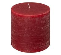 Bougie ronde Rustic - Diam. 10 cm - Rouge