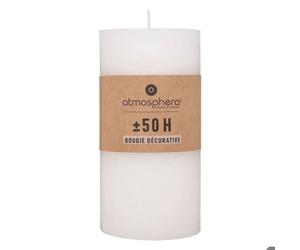 Bougie rustique ""Olia"" blanc 445g - Atmosphera Créateur d'intérieur