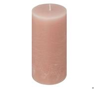 Bougie Cylindrique Rustic 14cm Rose Clair