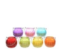 Bougie sans citronnelle dans un vase en verre, couleurs assorties, 8 x 8 cm, 8718533571714