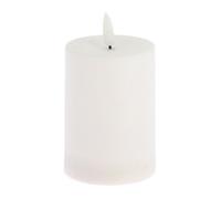 BOUGIE SOLAIRE LED CYLINDRIQUE 7X10CM BLANC