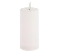 BOUGIE SOLAIRE LED CYLINDRIQUE 7X15CM BLANC