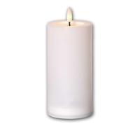 Bougie solaire LED « FLAMME SAUL » - 17,5 cm, Flamme 3D réaliste, Blanc chaud, avec panneau solaire et détecteur crépusculaire, IP44, Bougie d'extérieur résistante aux intempéries pour jardin, balcon