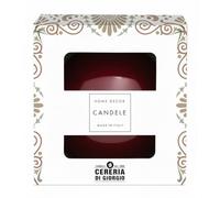 Bougie sphère décorative laquée diamètre 10 cm - Durée 49 heures - Couleur Bordeaux - Coffret cadeau - Cereria Di Giorgio