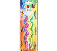 Bougie spirale multicolore pour décoration gâteau anniversaire (x12) REF/BS multicolore