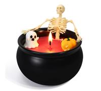 Bougie squelette d'Halloween - 48 heures de combustion - Bougies de bain gothiques - 260 g - Bougie de soja parfumée à la lavande - Citrouille - Fantôme - Cadeau d'Halloween effrayant - Pour la maison