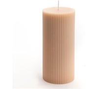 Bougie Strie Grand modèle nude (lot de 6) - Amadeus - Beige - Cire Beige G