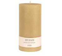 Bougie striée dorée H18 9x18x9cm Doré