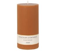 Bougie striée parfumée marron 9x18 9x18x9cm Marron