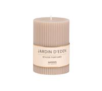 Bougie striée parfumée taupe H10, 340g 7x10x7cm Taupe
