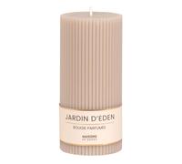 Bougie striée parfumée taupe H15, 500g 7x15x7cm Taupe