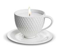 Bougie Tasse à Thé Heart and Home Citron d'Amalfi BLANC G