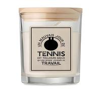 Bougie Tennis 19 Noir| Candle | Idée Cadeau Anniversaire Fête Original Famille Travail Départ Collègue Retraite Noël