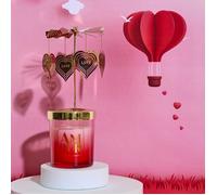 THE CONCEPT FACTORY - BO0167, Bougie Parfumée Carrousel Amour - Design Unique, Parfum Envoûtant, Longue Durée, Facilité d'Utilisation - Rouge, Taille 8x16x8 cm