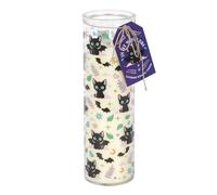 Bougie tube de lavande avec imprimé chat mignon et effrayant - Motif chat noir ludique - Parfum lavande apaisant - Idéal pour les maisons gothiques et sorcières - Durée de combustion de 55 heures