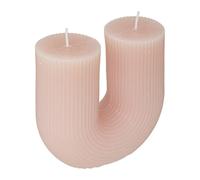 Atmosphera - Bougie en U Demi en coton H12cm rose