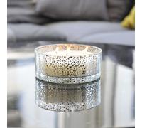 Bougie vanille pot en verre argent