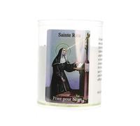 Bougie veilleuse de Sainte Rita avec prière