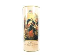 Bougie veilleuse Marie qui défait les noeuds 15x6cm - Bougie de dévotion - Culte Chrétien en Cire végétale
