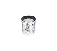 Bougie verrine ananas - 9 x 10 cm - Argent - Ambré
