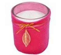 Bougie Parfumée Velours Pendentif 8cm Fuchsia