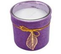 Bougie verrine parfumée - Boudoir gold - D 9 cm x H 10 cm - Violet Violet G