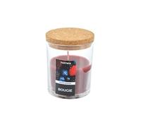 Bougie Verrine Parfumée Essentiel II Fruits Rouges Paraffine Ronde 7x8.7 cm Rouge