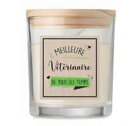 Bougie Vétérinaire Meilleure de tous les temps | Candle | Idée Cadeau Soignante animale Original Travail Départ Collègue Retraite Anniversaire Noël