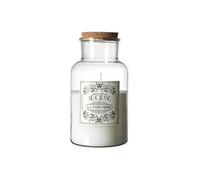Bougie XXL en verre avec couvercle en liège senteur musc blanc (H25,5 cm) - -
