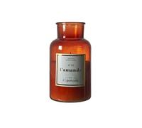 Bougie XXL en verre marron parfum amande (H25cm) - -