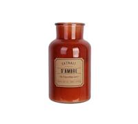 AltoBuy Bougie XXL en Verre Marron Parfum Ambre (H25,5cm)