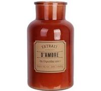 Bougie XXL en verre marron parfum ambre (H25,5cm) - - ALTOBUY Marron G