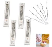 Bougies,24 pièces Bougies de Gâteau en Spirale,Bougies d'anniversaire Torsadées,Longue Chandelle pour anniversaire,Bougies de Cupcake décoration de fête de mariage(argent)