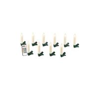 Bougies à LED pour sapin de Noël avec télécommande infrarouge - x10 - blanc