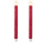 Bougies à piles - Lumineo - Lot de 2 - 24,1 cm - Cire réaliste - Flamme blanche chaude