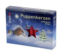 Bougies anniversaire 10 mm Puppenkerzen, 20 pièces, rouge