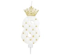 Bougies Anniversaire, Bougies Anniversaire Blanc Numéro 8, Decoration Gateau Anniversaire 8 ans Garçon Fille, Décorations de Anniversaires Gâteaux pour Enfants Adulte