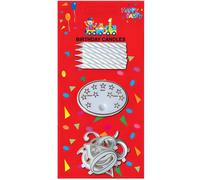 Bougies - Blister de 10 - Multicolore - Avec socle en plastique