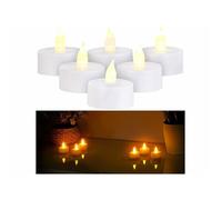 Bougies chauffe-plat - Britesta - 6 pièces - LED effet flamme - Minuteur 6h - Blanc