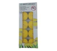 Bougies Chauffe Plat - Citronnelle - Anti Moustique - 10 unités - 4 heures - Naturel