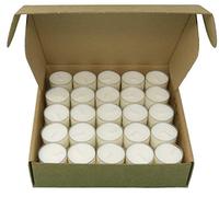 Bougies chauffe-plat en cire de colza de haute qualité dans une tasse transparente avec une durée de combustion de 4 ou 8 heures avec cire blanche pure sans parfum et de non toxique