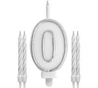 bougies chiffre 0 mèche magique 11cm blanc - sud trading cd1896+00 Blanc G