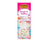 Bougies Chiffres Anniversaire sur Support Cartonné Décoratif - Set Festif Rose pour Gâteaux et Desserts Maison - Lot de 3
