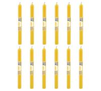 Bougies cylindriques parfumées couleur pleine Ø 1,9 cm 12 pièces - Parfum vanille